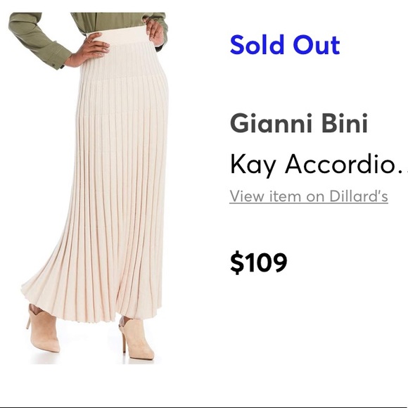 🖤Gianni Bini🖤Kay Accordion Pleated A-LineSkirt🖤 - Picture 5 of 7